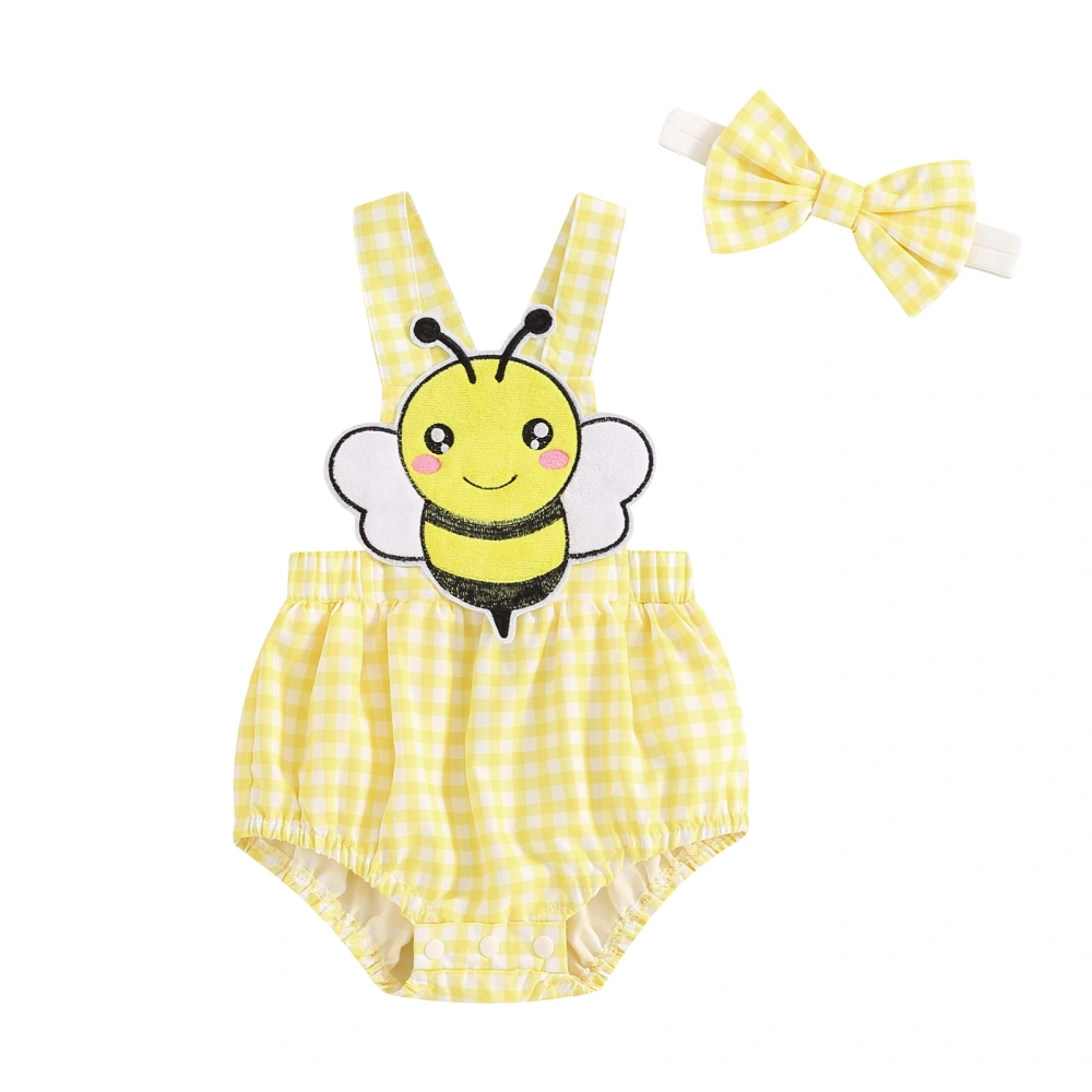 Baby Girl Summer Romper Cute Sleeveless Animal/Butterfly/Bee Bodysuit