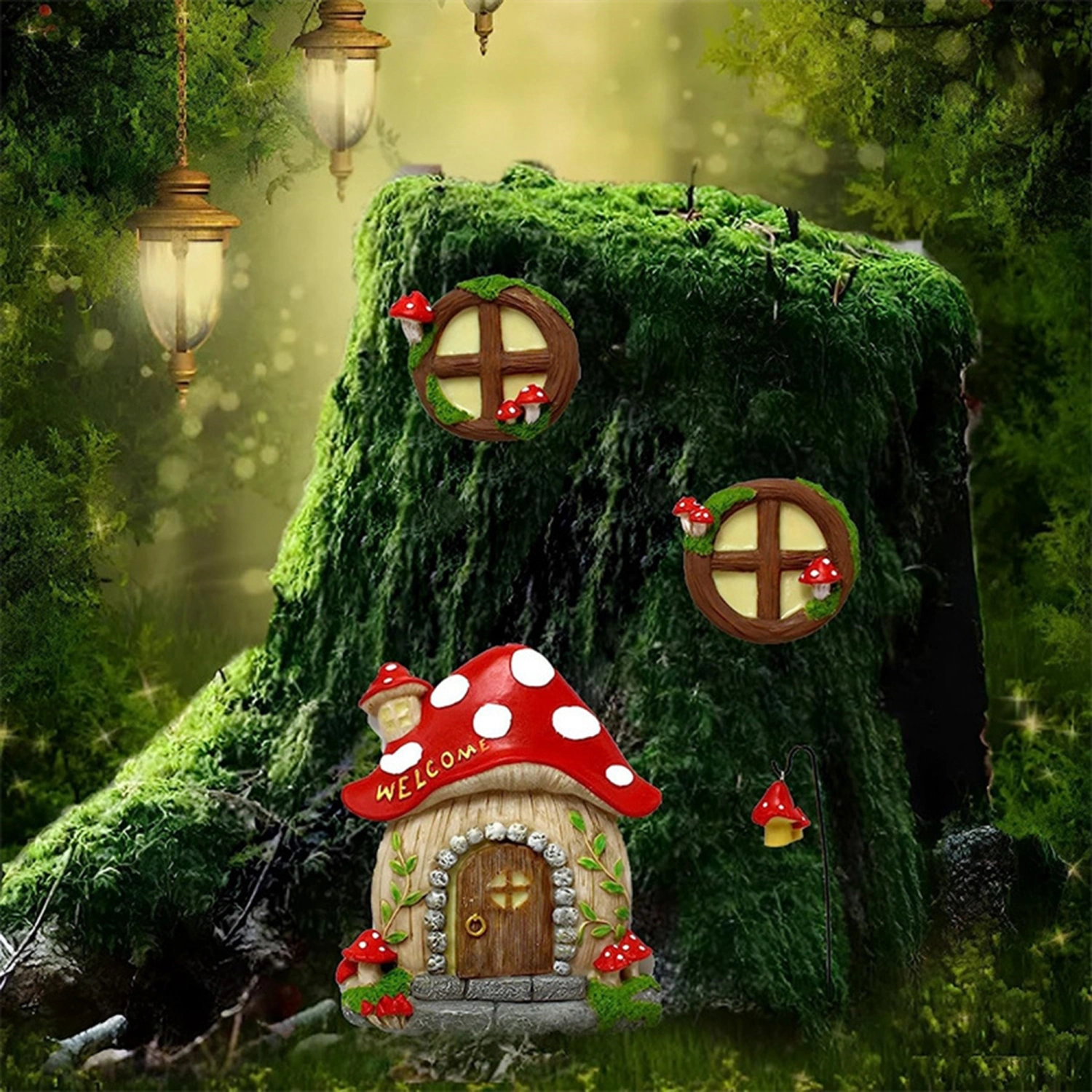Fairy Door for Trees Glow in The Dark Fairy Garden Accessories