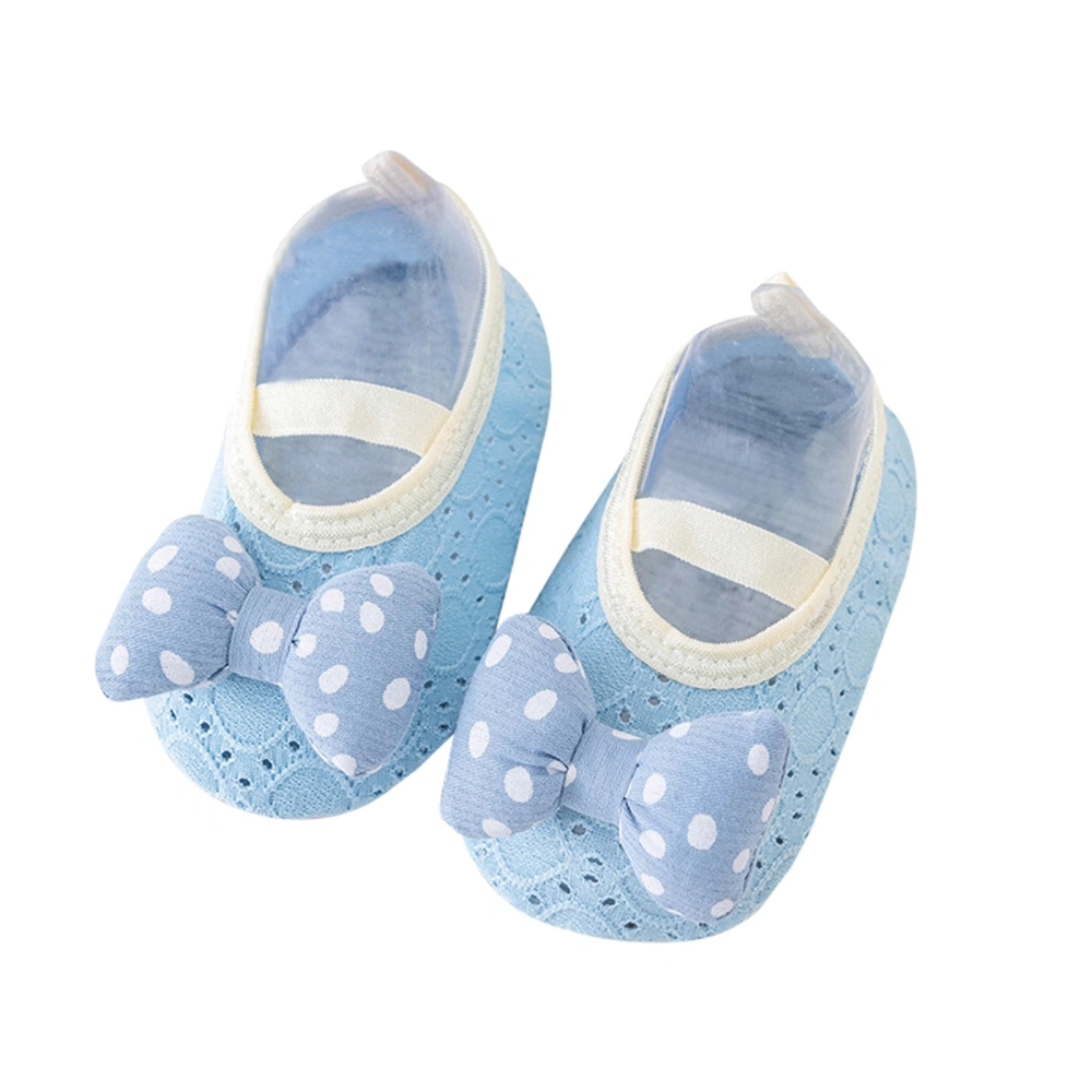 Socks Shoes for Girls Toddler Dot Bowknot Eyelet Anti-Skid Footsocks