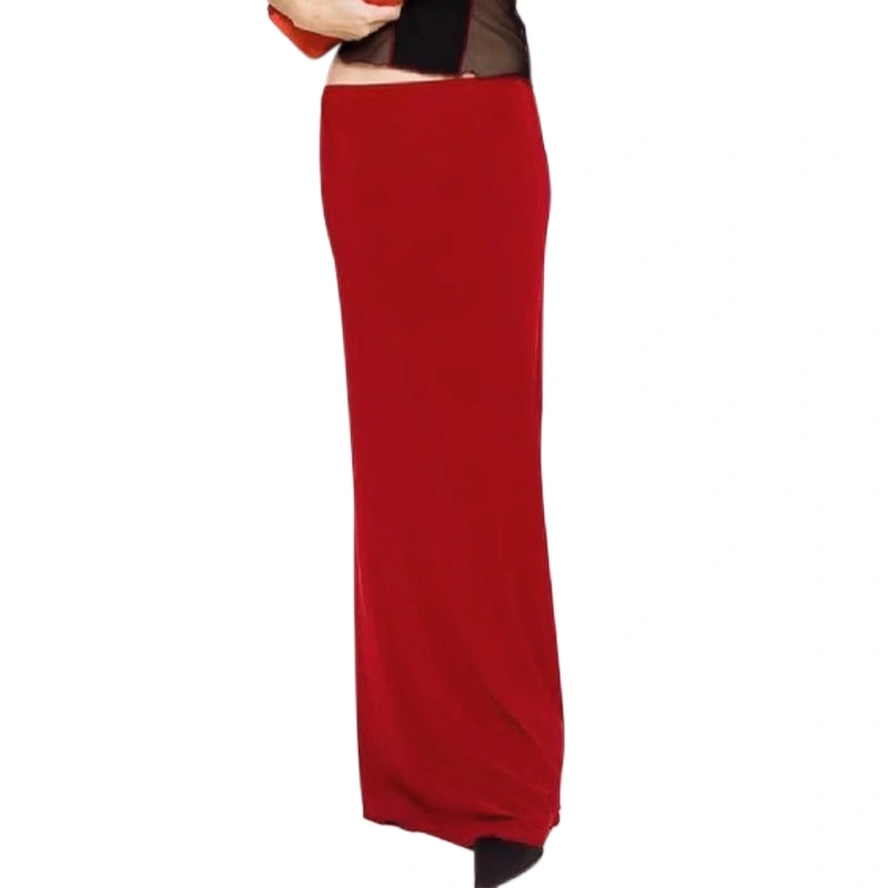 Women's Fashion Long Skirts Solid Color Packaged Hip Bodycon Skirts