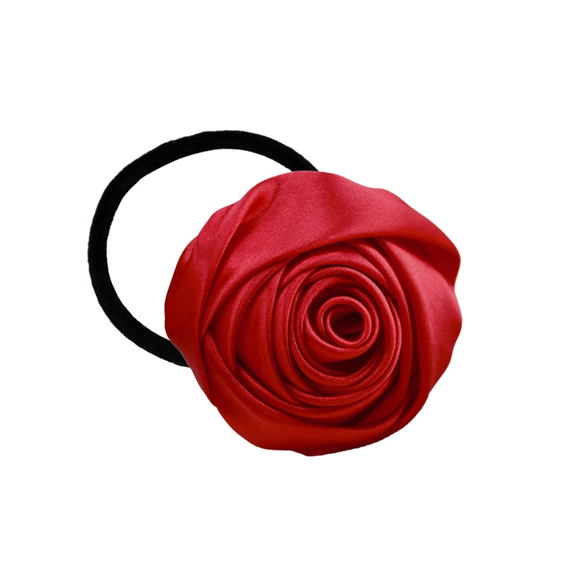 Women Flower Hair Ties, Sweet Elastic Ponytail Holder Hair Rope Gift