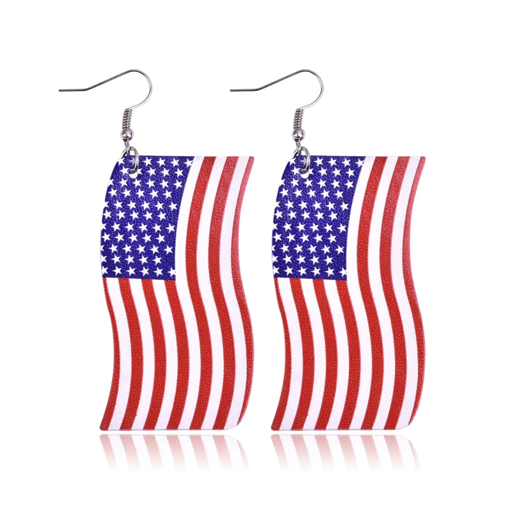 Women 4th of July Earrings, Stars Stripes Dangle Earrings Gift