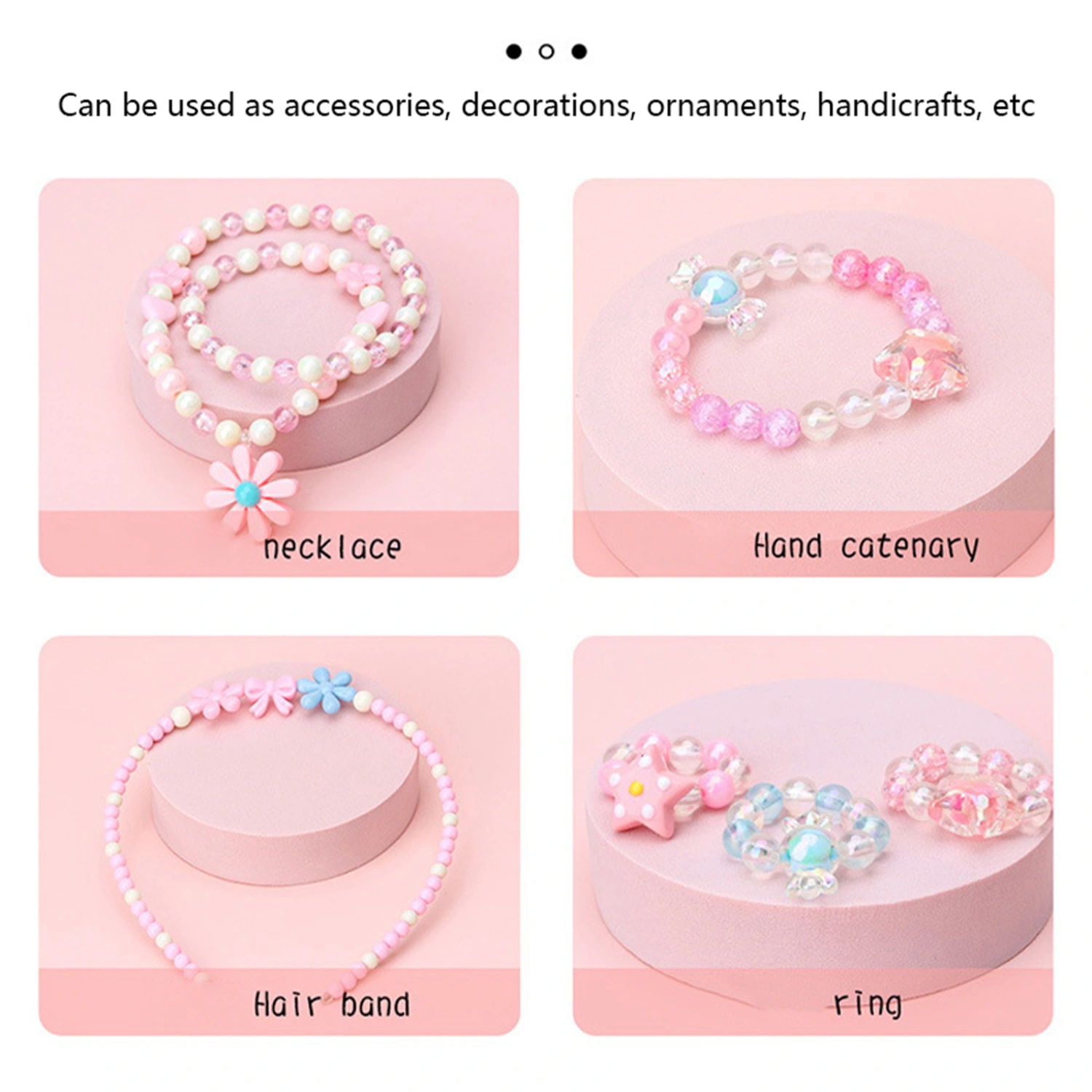 DIY Beads Set, Different Types and Shapes Colorful Acrylic Beads