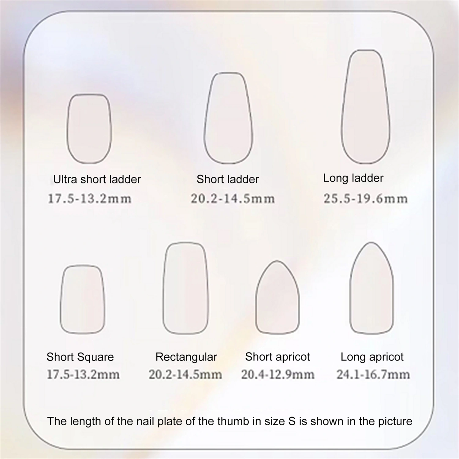 Press on Nail Medium Fake Nails Tips Full Cover Reusable Manicure