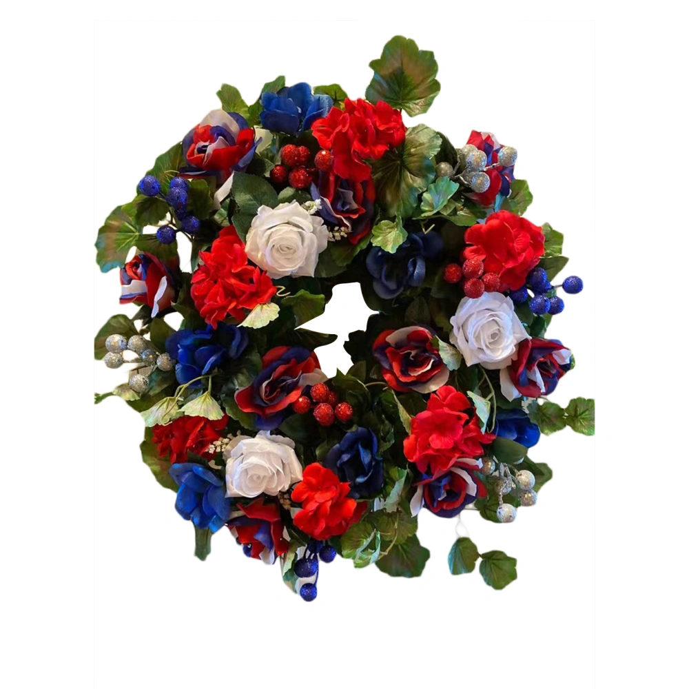 4th of July Wreath Independence Day Patriotic Artificial Flower Wreath