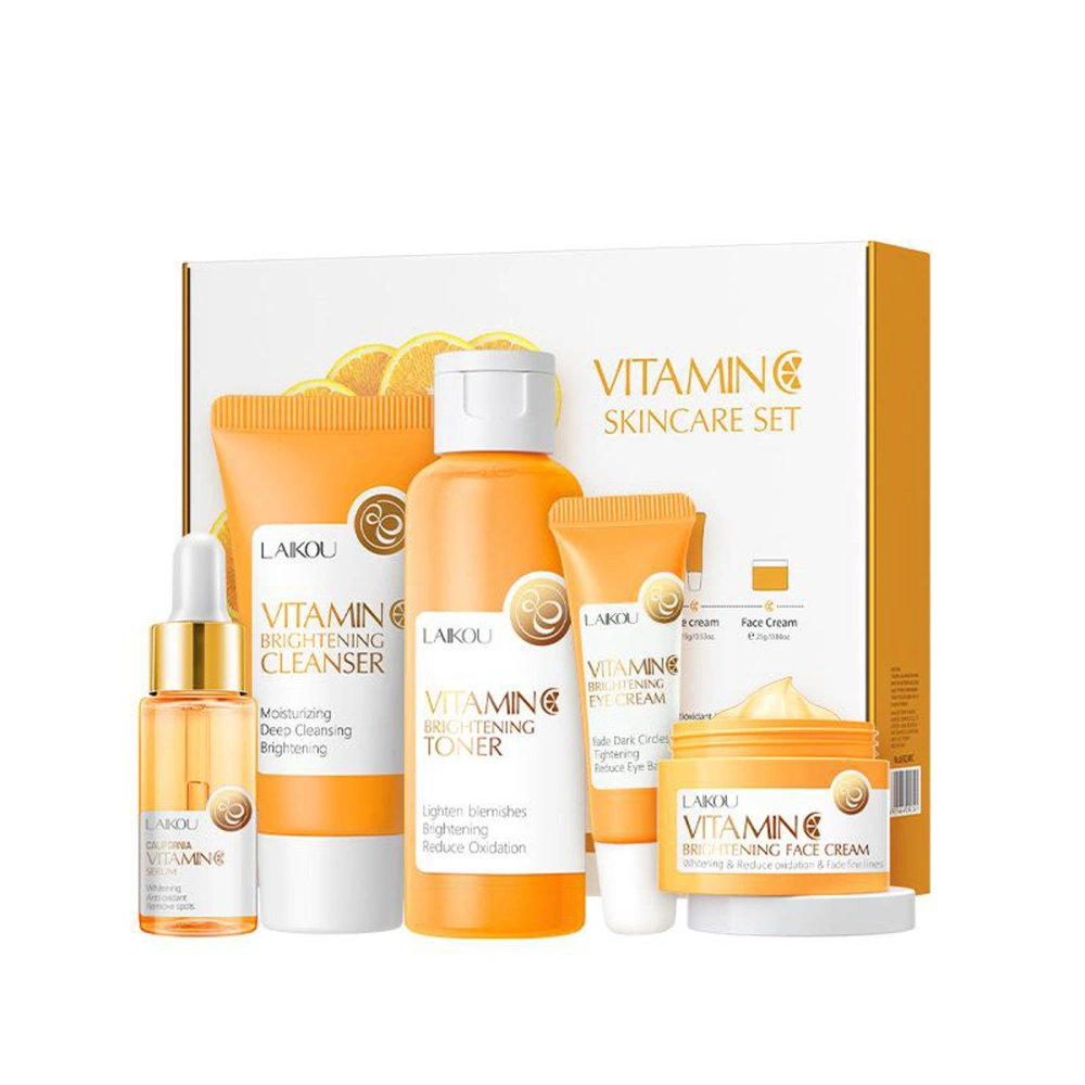 Vitamin C Skincare Set, Moisturizing Eye Cream Brightening Toner Cream