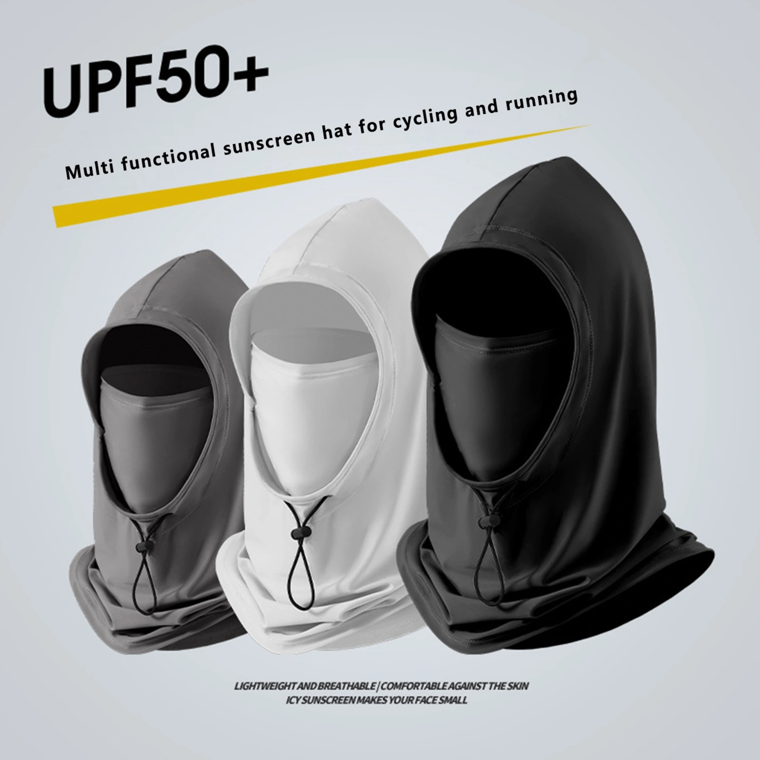 Summer Balaclava UPF 50+ Motorcycle Balaclava with Removable Facewear 