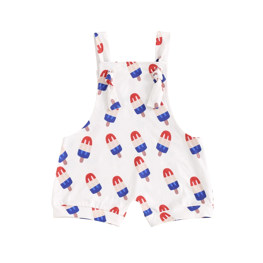 4th of July Toddler Rompers Overalls Baby Girls Boys Bodysuits