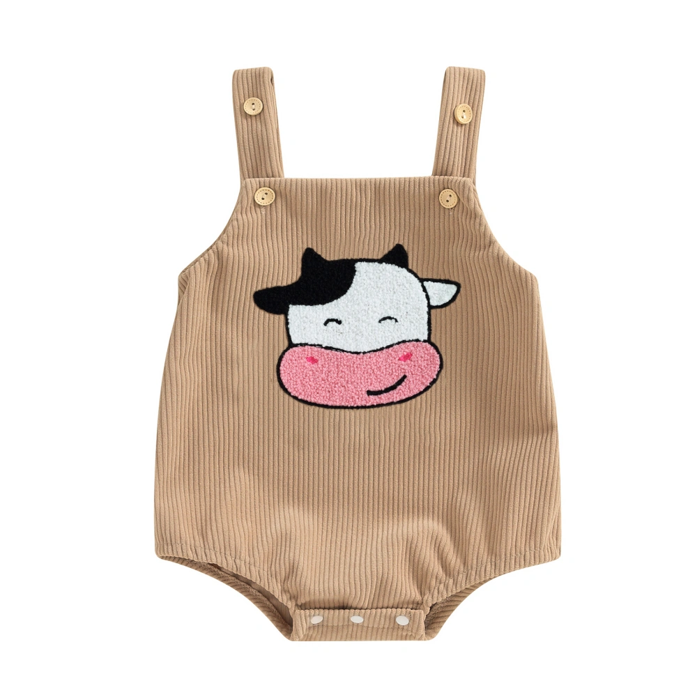 Baby Summer Romper Infant Sleeveless Cow Print Casual Overalls