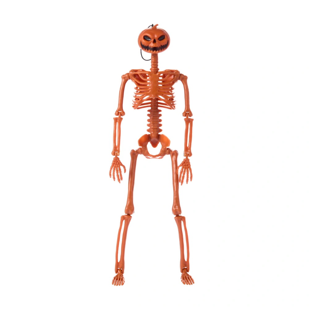 Pumpkin Skeleton Figurines Statues Halloween Skeleton Decorations 