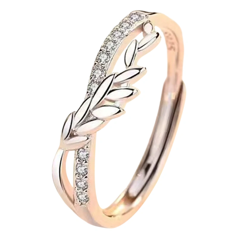 Matching Rings for Couples Personalized Wheat Promise Rings Adjustable