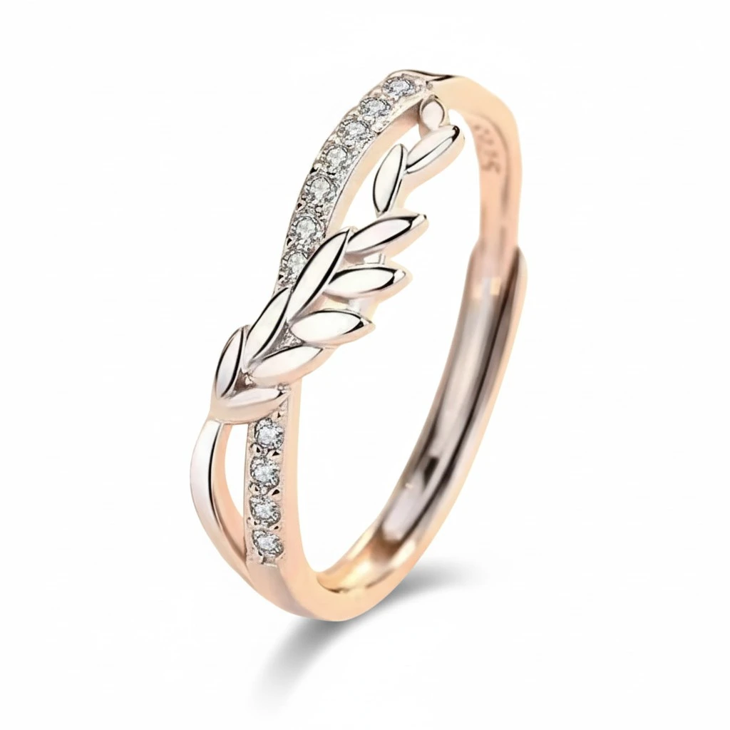 Matching Rings for Couples Personalized Wheat Promise Rings Adjustable