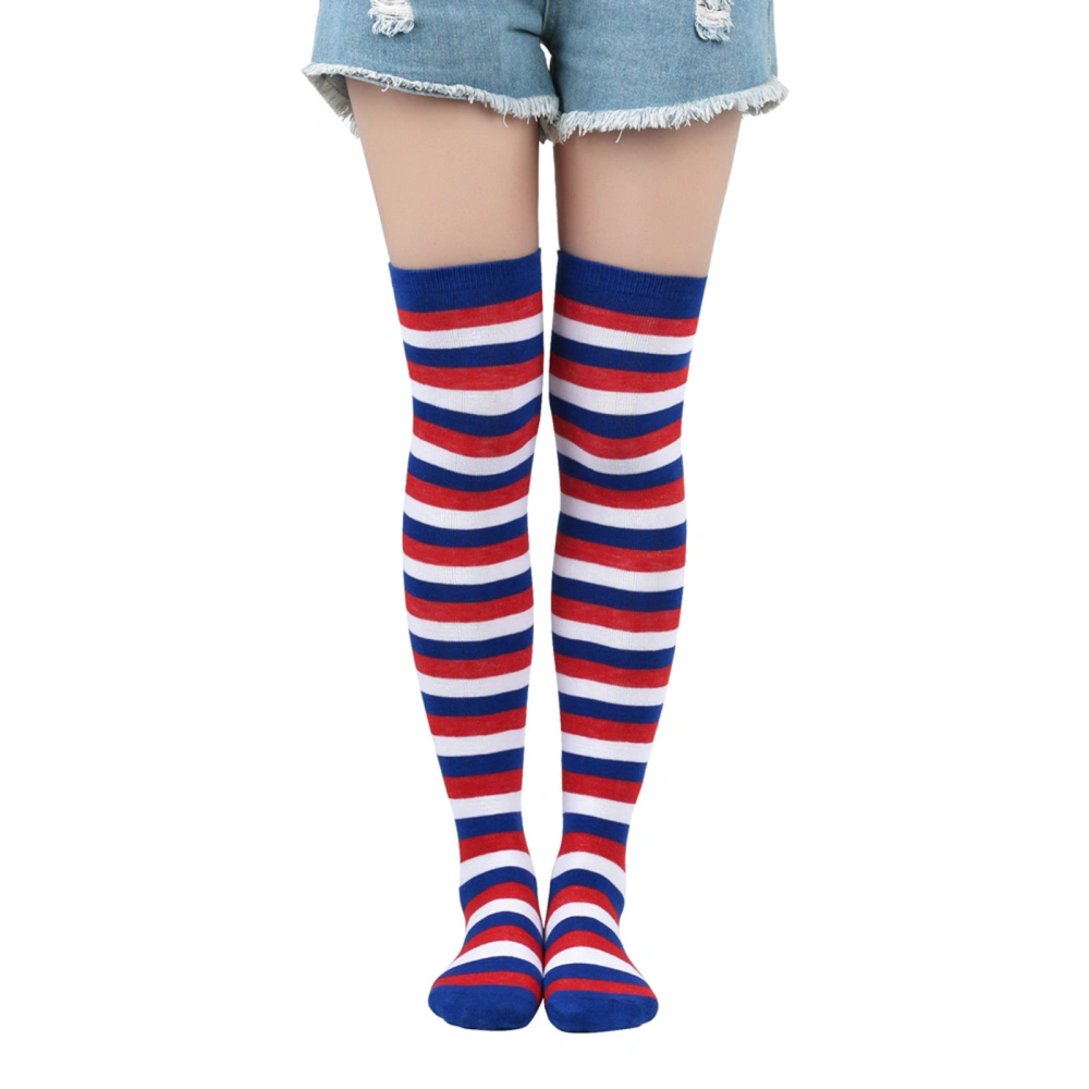 4th of July Thigh High Socks Striped Knee High Socks Arm Sleeves