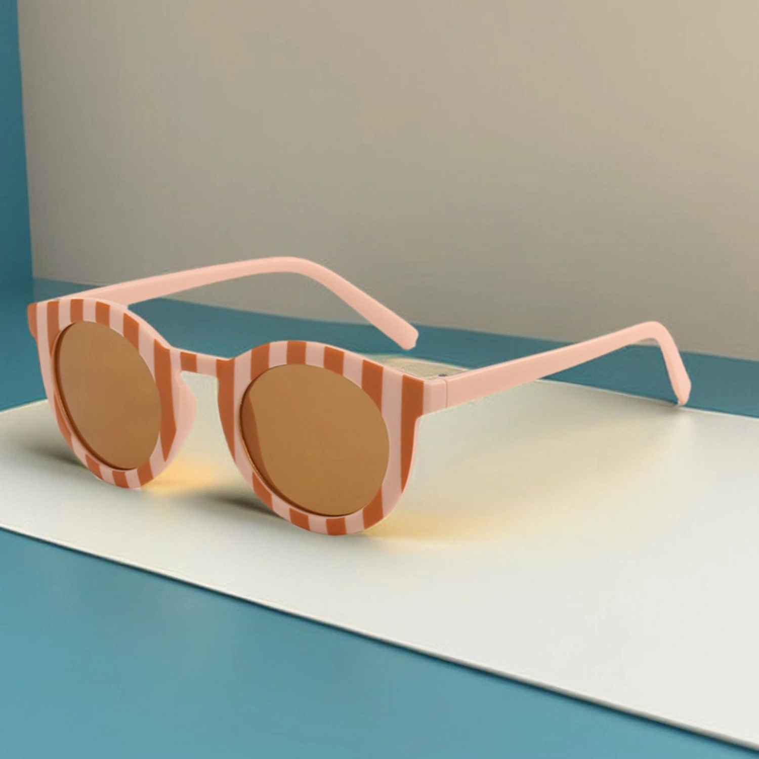 Kids Girls Boy Sunglasses Checkerboard Print Sun Protection Glasses