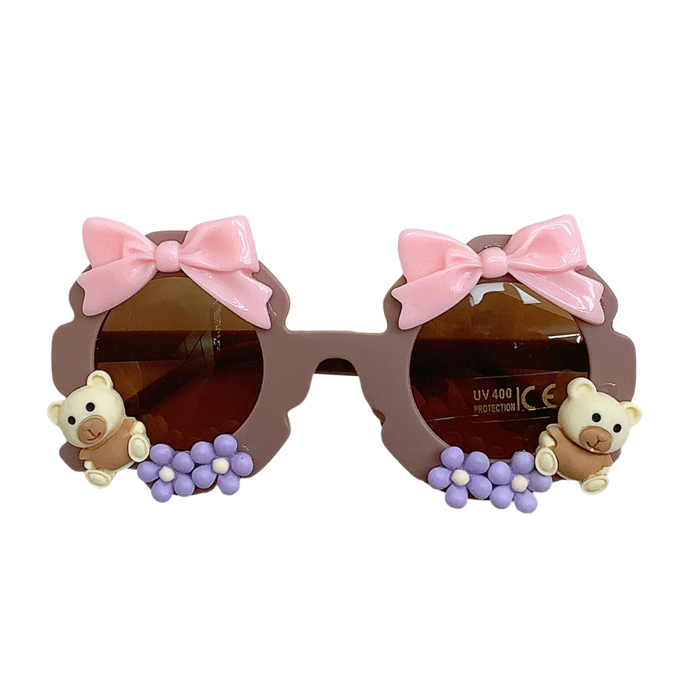 Kids Girls Sunglasses, Cute Sweet Flowers Bow Bear Funny Sunglasses