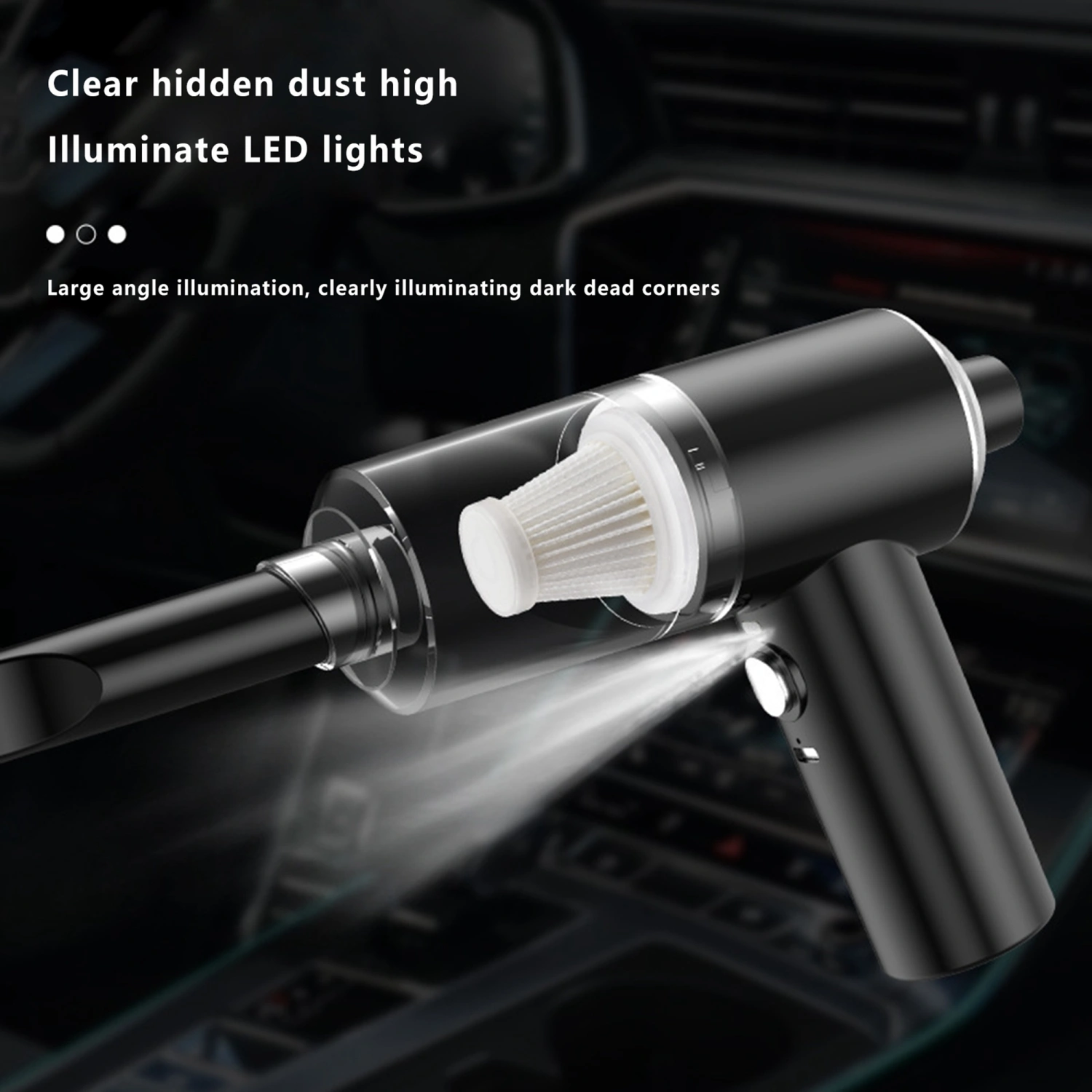 Compressed Air Duster, Cordless Air Blower, Portable Mini Car Vacuum