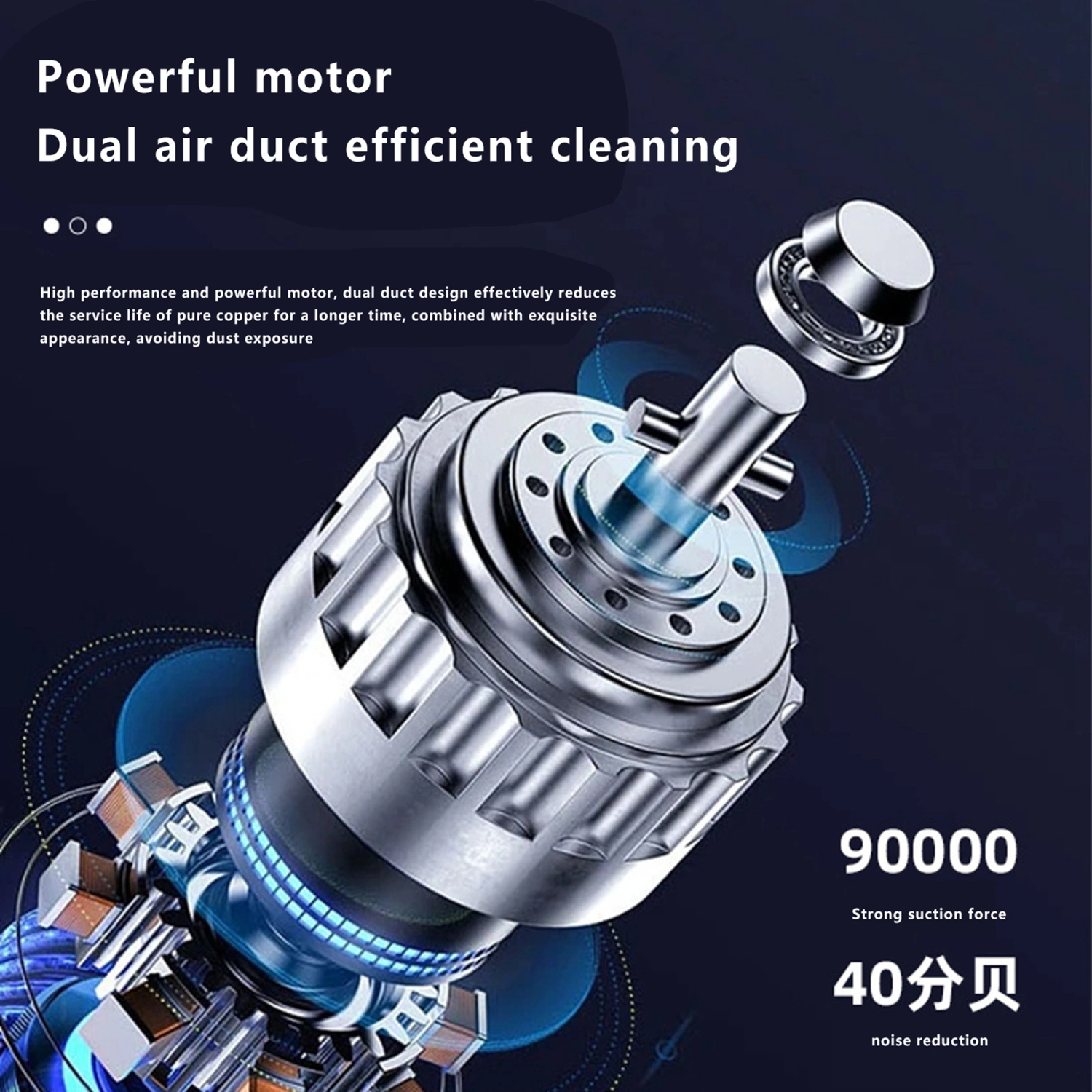 Compressed Air Duster, Cordless Air Blower, Portable Mini Car Vacuum