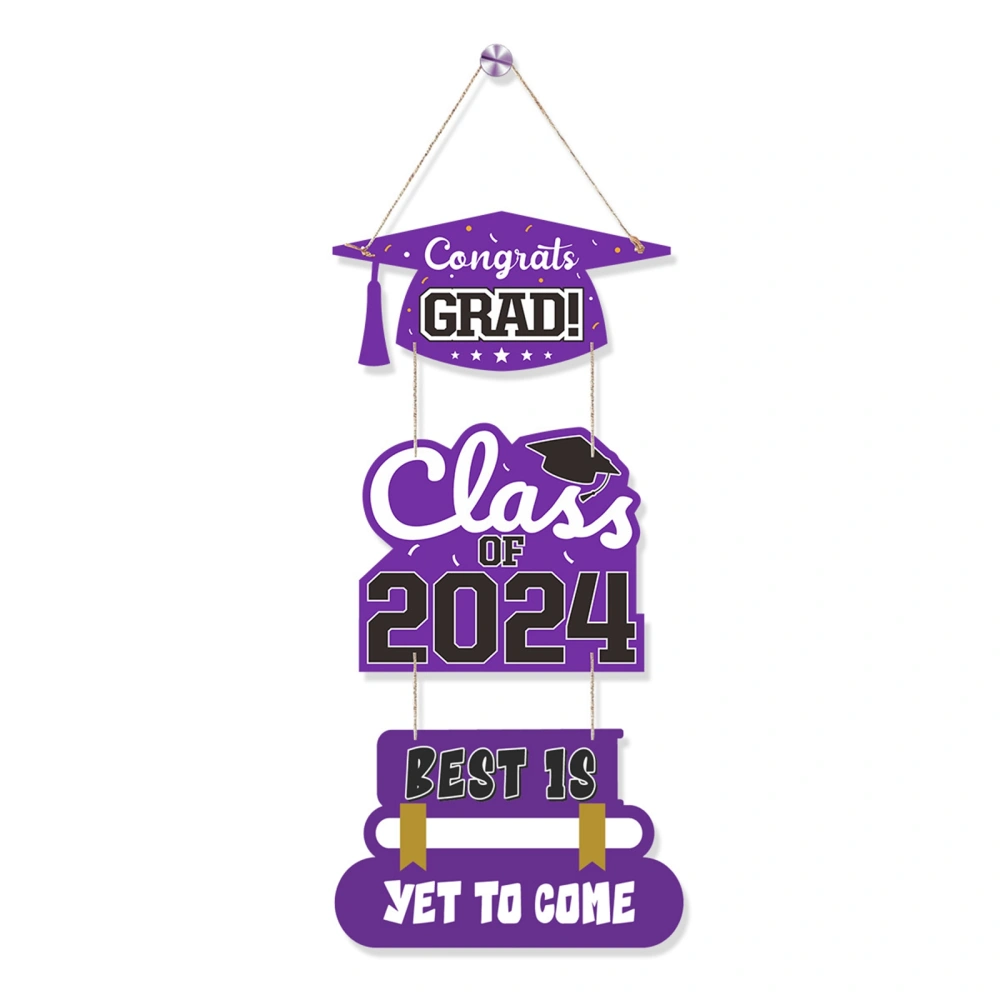 Graduation Door Signs, Bachelor's Cap Congrats Hanging Ornament