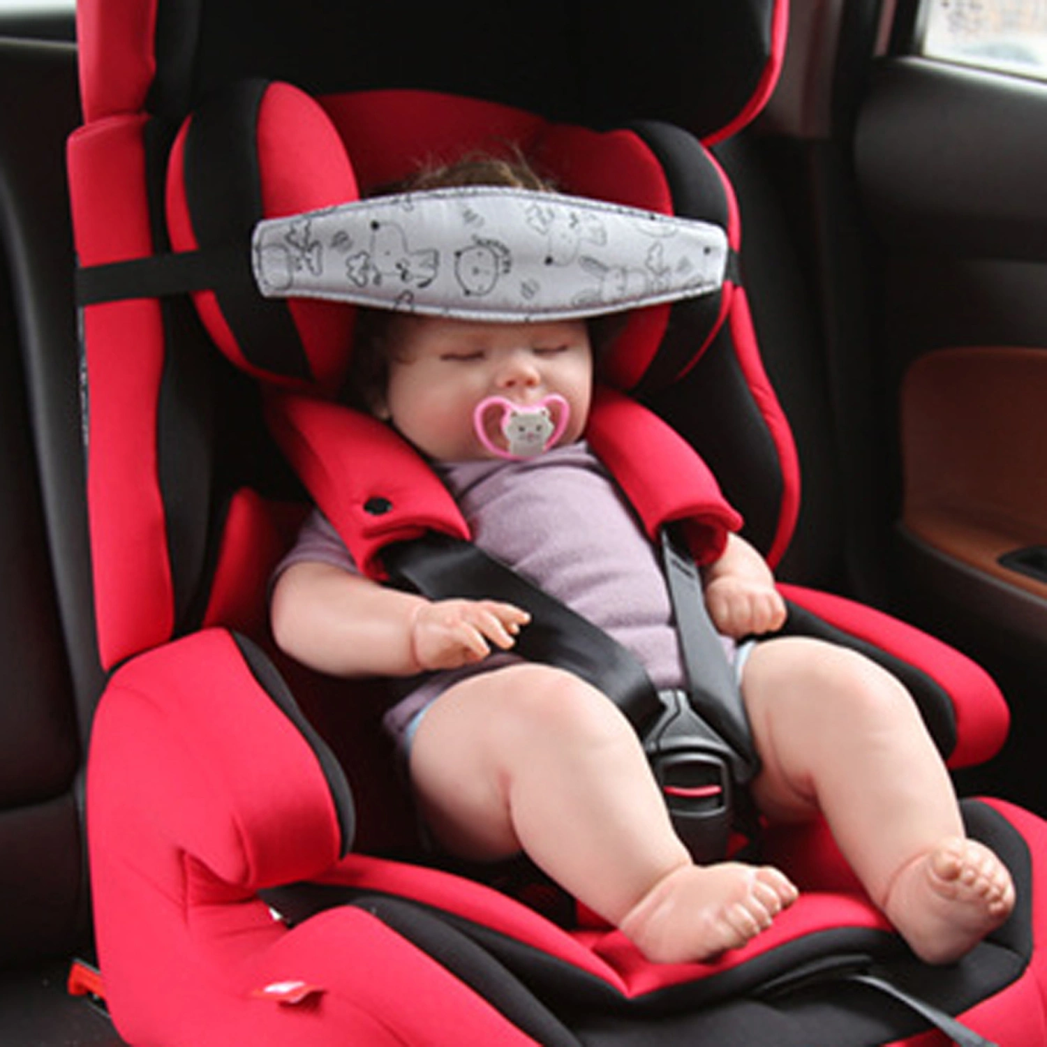 Baby Car Seat Head Support Toddler Head Strap Pad Sleeping Headrest