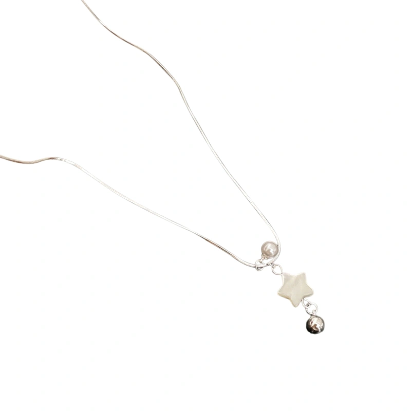 Star Pearl Pendant Necklaces Sweet Clavicle Chain Necklace Gifts