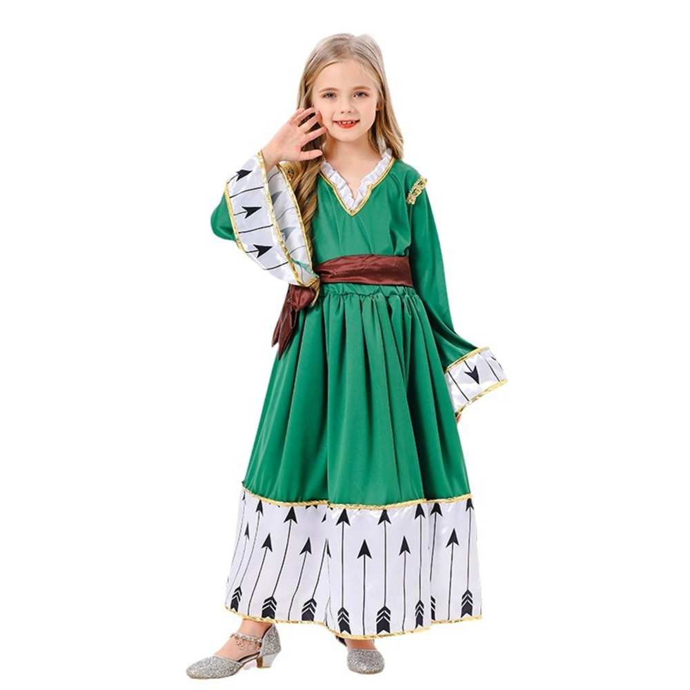 Girls' Halloween Costume Long Sleeve V Neck Archer Cosplay Dress