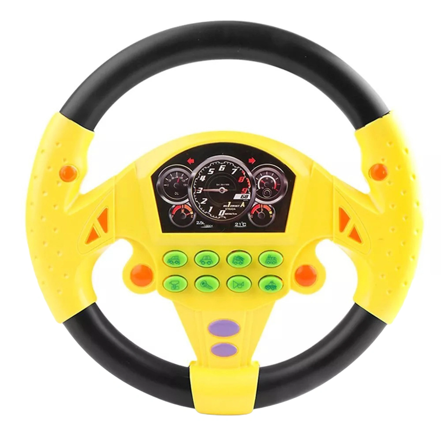Kids' Rotating Steering Wheel Toy with Music Passenger Driving Rotation Wheel