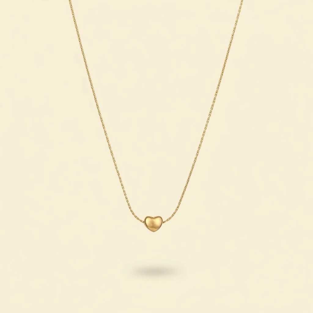 Women's Necklace Titanium Steel Adjustable Heart Pendant Necklace