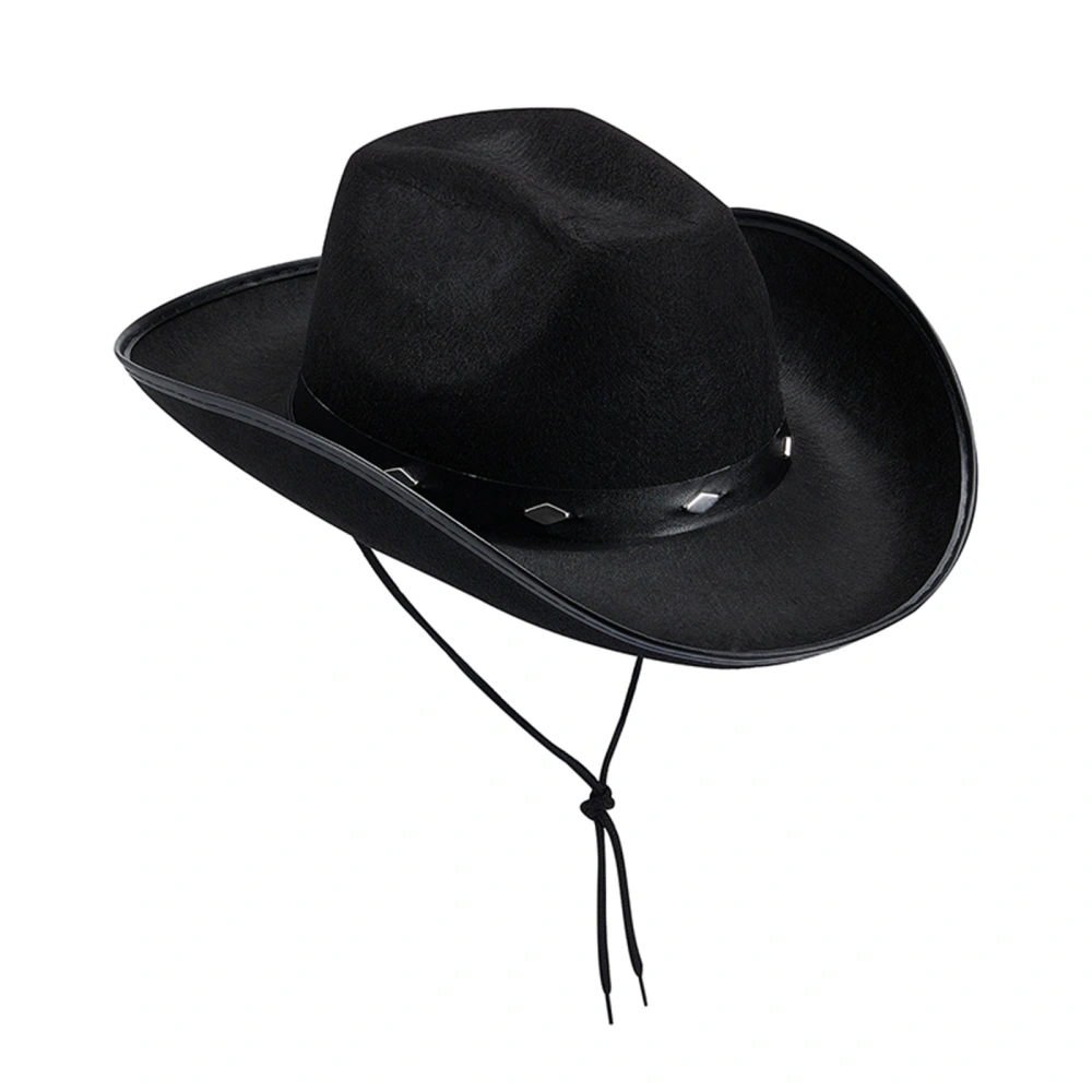 Cowboy Hats for Women Men Retro Classic Wide Brim Rivet Cowgirl Hats