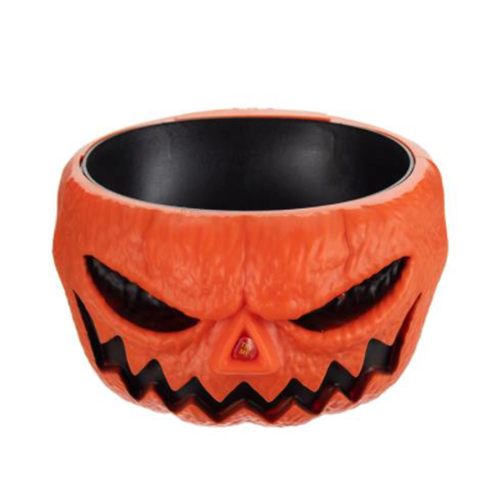 Halloween Candy Dish Pumpkin Candy Bowl with Moving Skeleton Hand