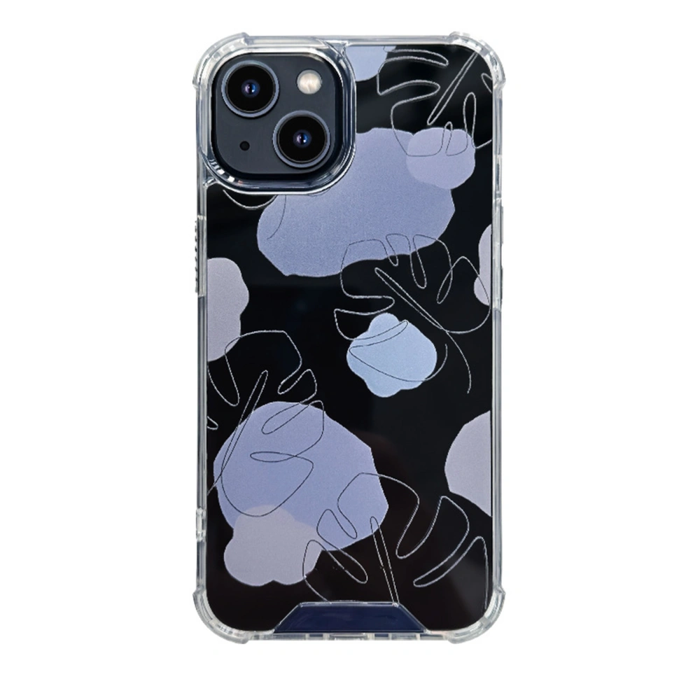 Anti-Shock Mobile Phone Case Floral Phone Cover for iPhone 13/14/15 