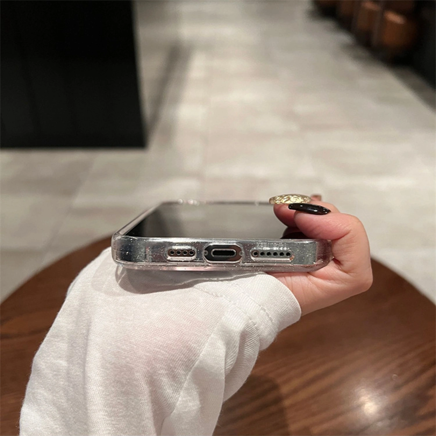Clear Phone Case for iPhone 11 12 13 14 15 Pro Glitter Phone Cover