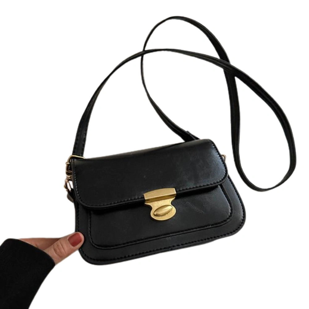 Women PU Crossbody Bag Detachable Shoulder Strap Square Shoulder Bag