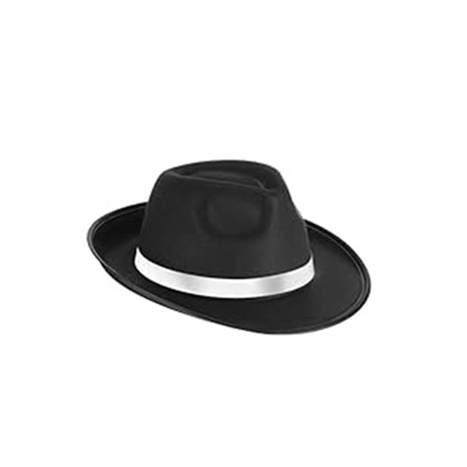 Men Cowboy Hat Vintage Wide Brim Ribbon Jazz Hat Western Cap Party Hat