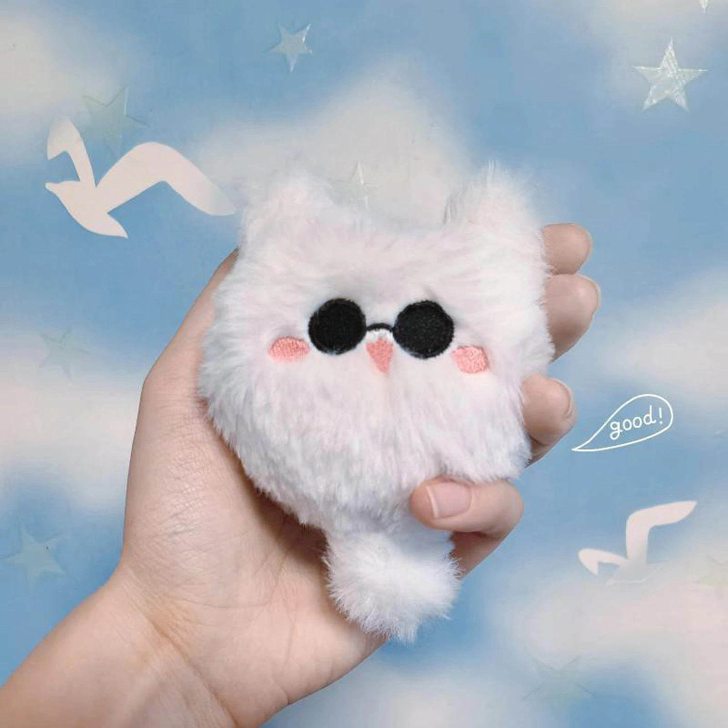 Stuffed Animal Keychain, Cute Cat Portable Plush Doll Stuffed Toy