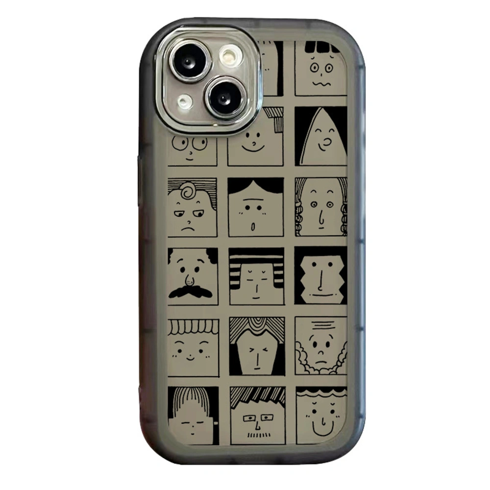 Cute Phone Case, Letters Cartoon Protective Phone Cover for iPhone