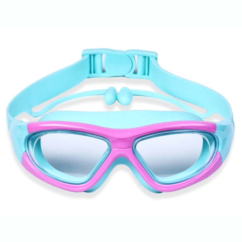 Kids Swim Goggles Clear Wide View Swimming Goggles with Ear Plugs