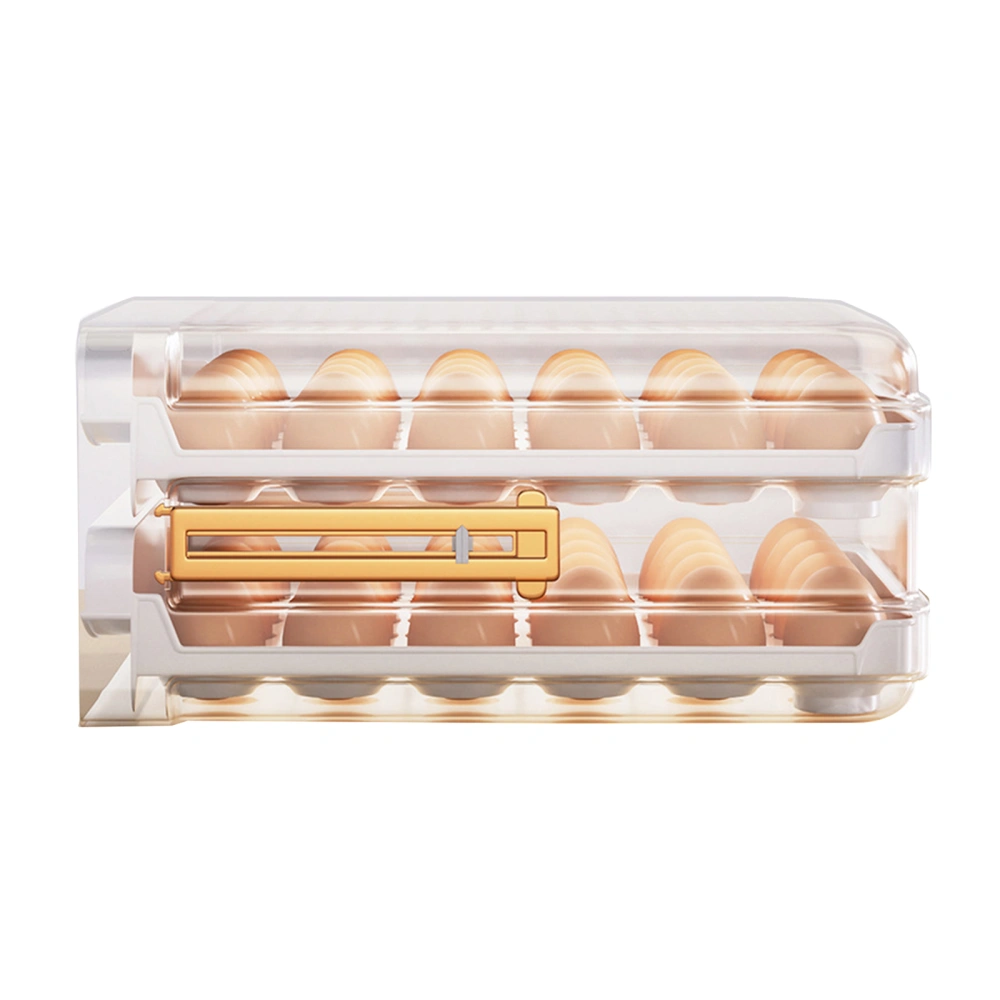 Transparent Egg Storage Box for Refrigerator 40 Pcs Egg Dispenser