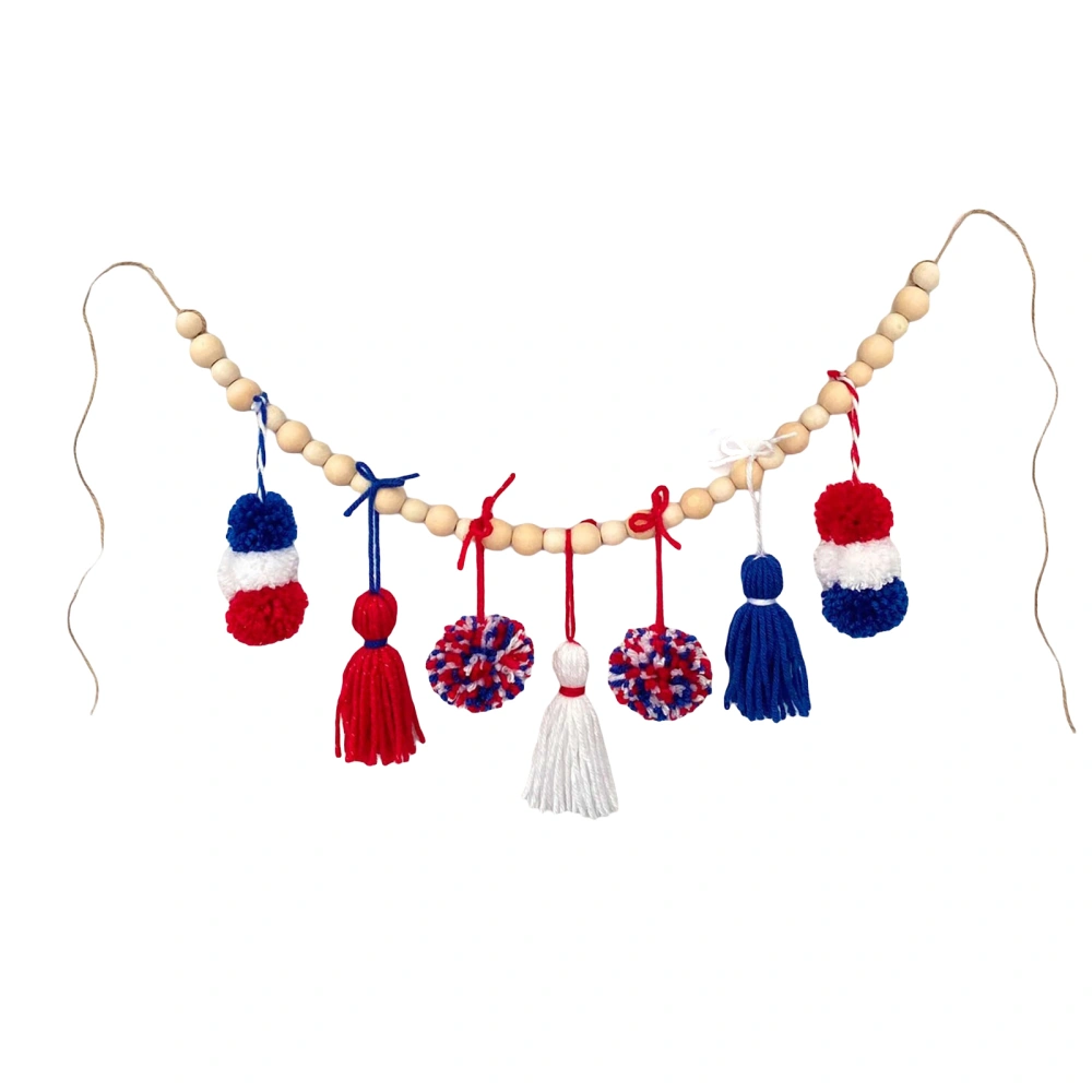 Independence Day Wooden Bead String 4th of July Decorations for Home