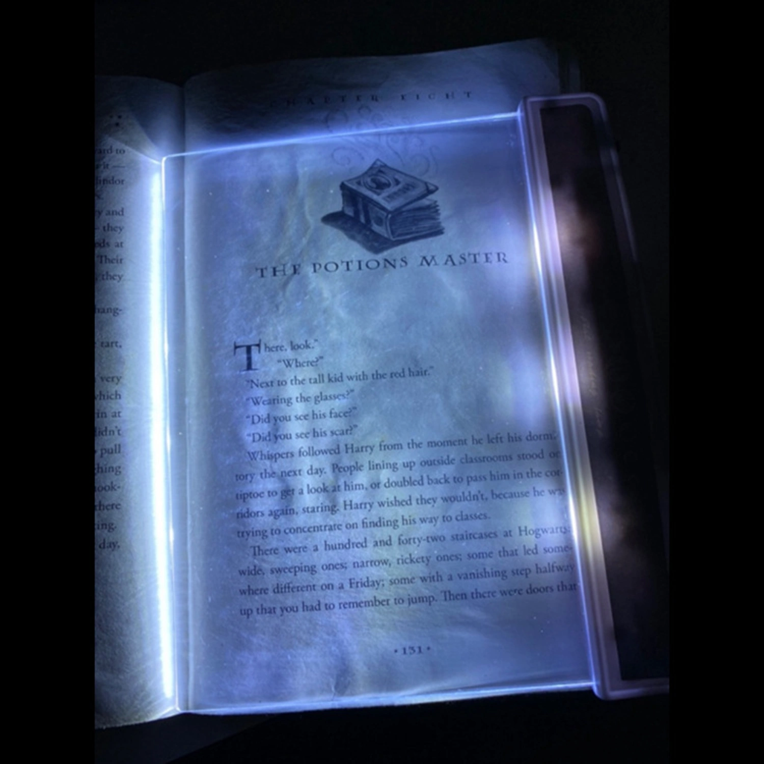 Flat Book Light, Transparent LED Bookmark Light Portable Reading Lamp