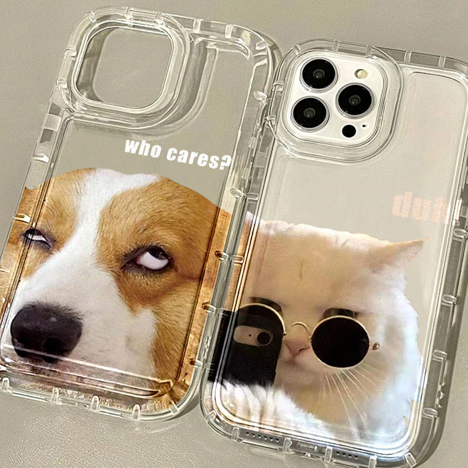 Clear Phone Case for iPhone, Cute Animal Protective Phone Cover