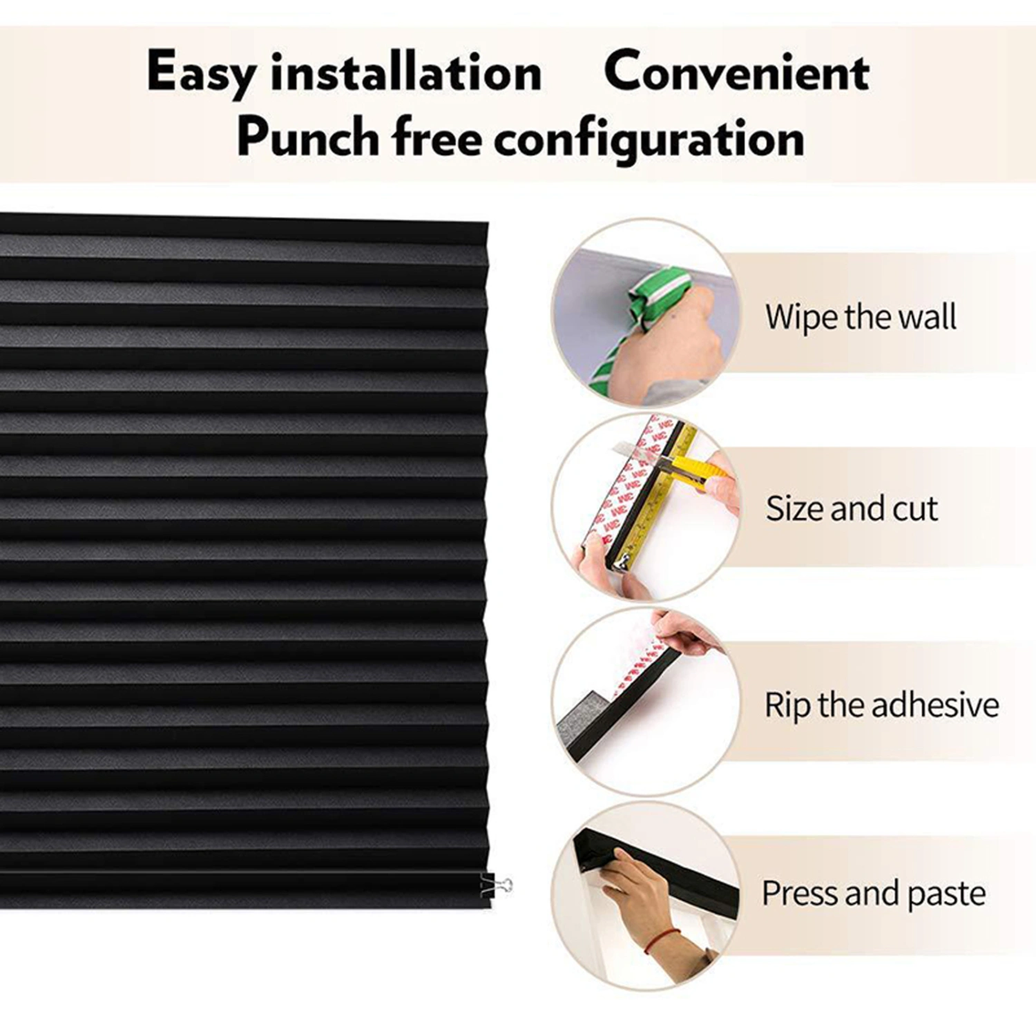 Blinds for Windows, Temporary Window Shades Self Adhesive Blinds