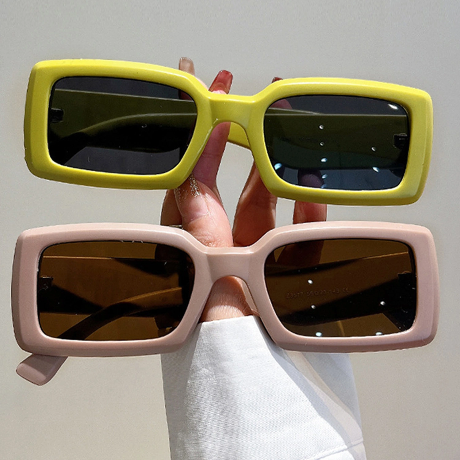 Women Square Sunglasses Vintage Eyewear for Outdoor Activity