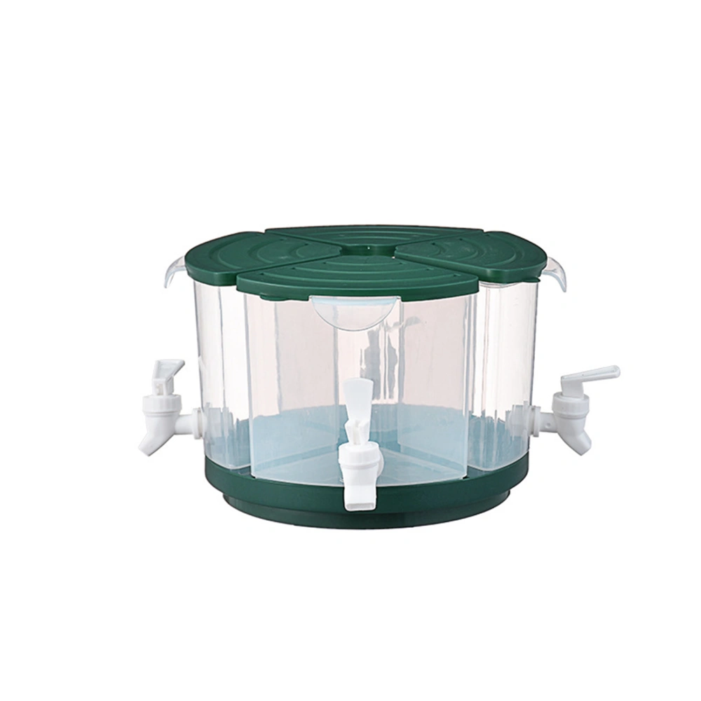 Drink Dispenser 4 Grids Rotatable Beverage Dispenser with Spigot