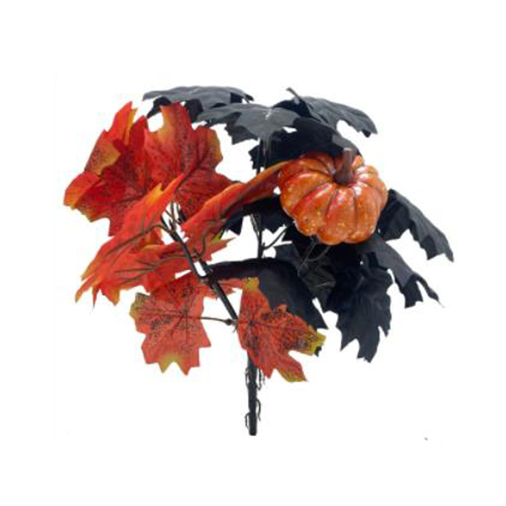 Halloween Artificial Flowers Bouquet with Pumpkins & Black Roses