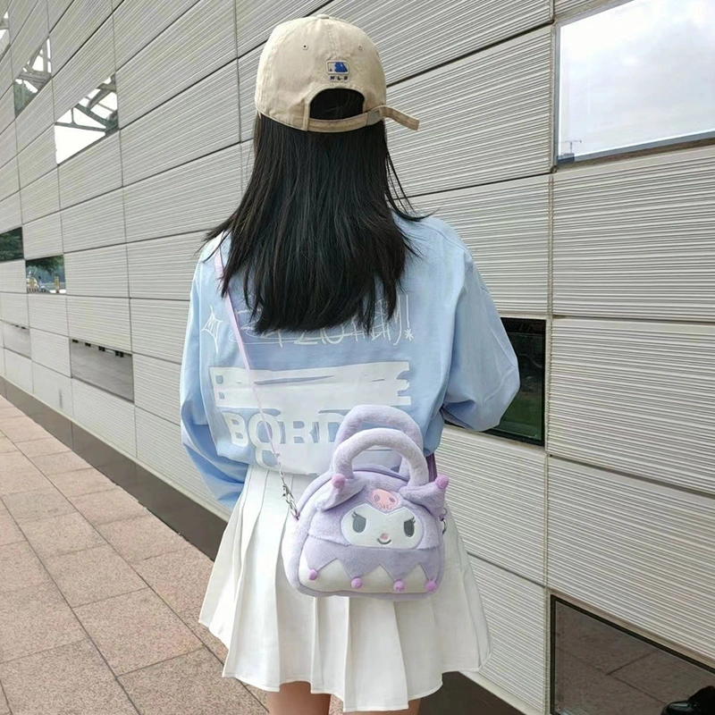 Girl Plush Crossbody Bag Cute Cartoon Animal Shoulder Bag Handbags