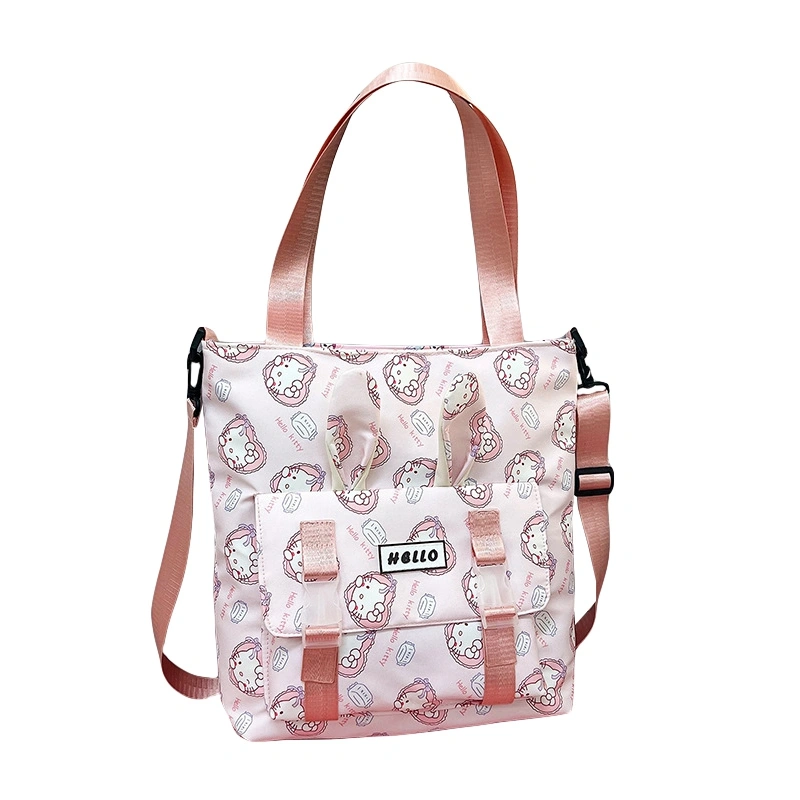 Women Shoulder Bag, Cute Cartoon Large Capacity Zipped Crossbody Bag