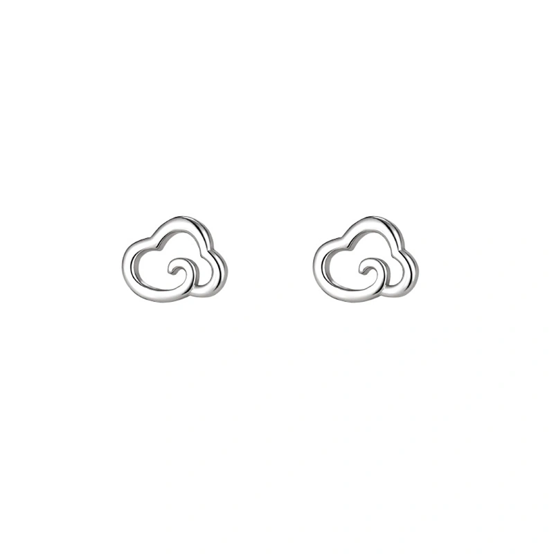 Women Cloud Stud Earrings Dainty Minimalist Earrings Small Jewelry