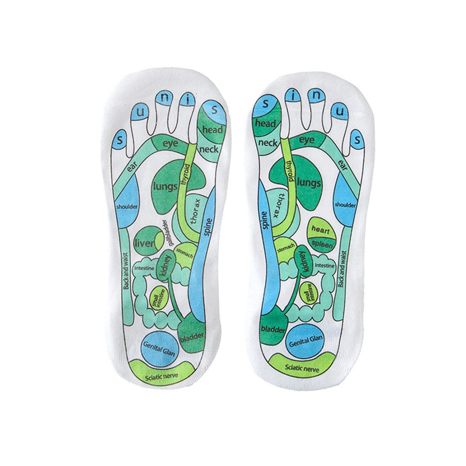 Reflexology Socks and Gloves Acupressure Socks with English Chart