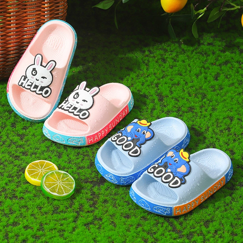 Kids Cartoon Slides Summer Animal Sandals Anti-Slip Open Toe Slippers