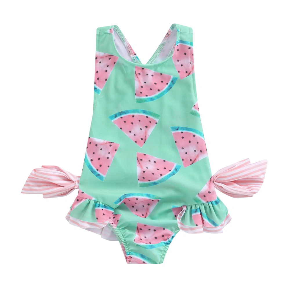 Toddler Girl Summer Swimsuit Watermelon/Floral Print Bathing Suit